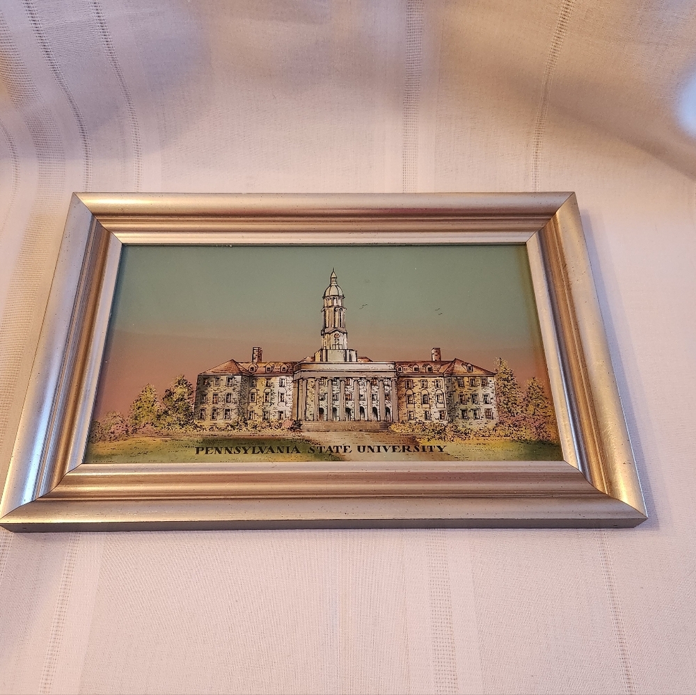 Vintage Penn State Old Main Framed Wall Art